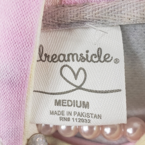 Dreamsicle Pastel Tie Dye Crop Hoodie Sweatshirt - Picture 2 of 8